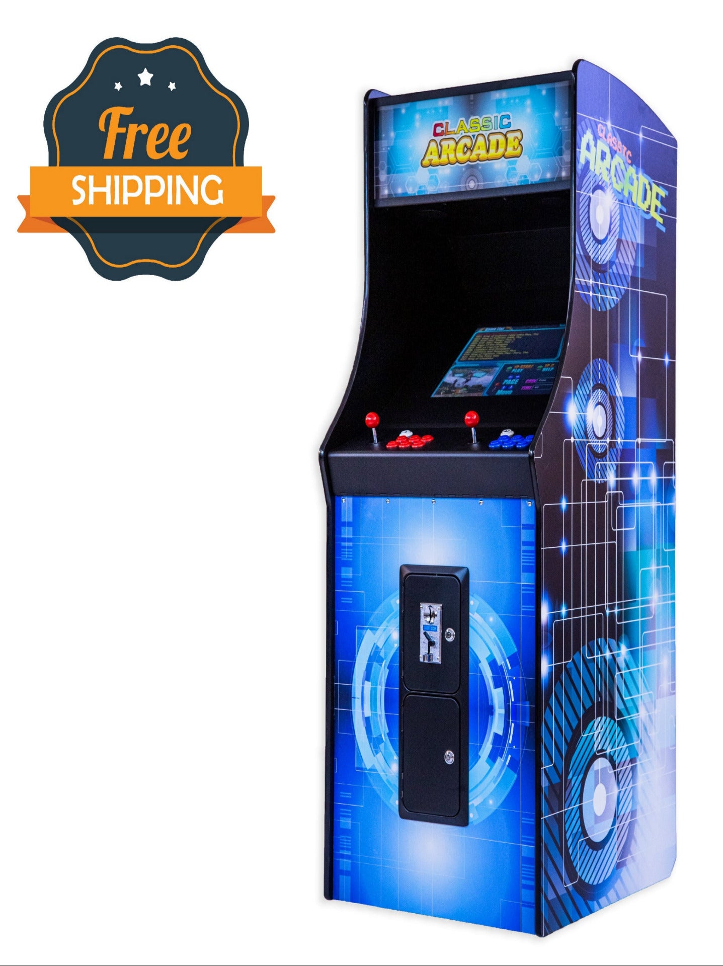 Full-Sized Upright Arcade Game with 750 Retro Games