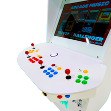 Load image into Gallery viewer, Full-sized four player upright arcade game with white gloss finish (7,000+ games)
