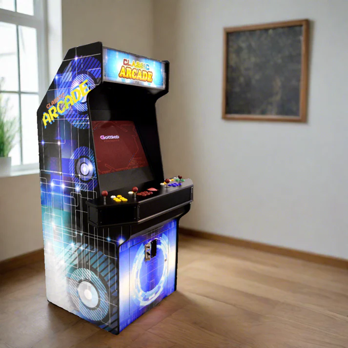 Full-Sized Four Player Upright Arcade Game With Trackball with 3,000 Games