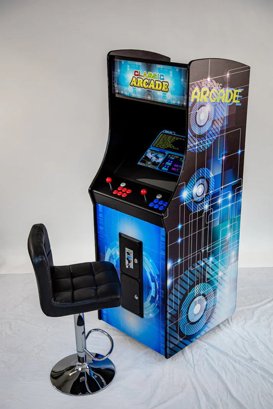 Full-sized upright arcade game with 750 retro games.