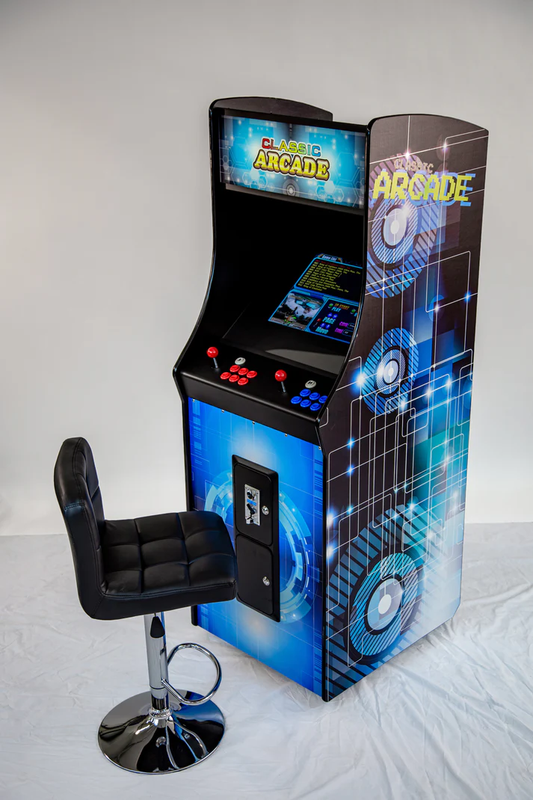 Full-sized upright arcade game with 750 retro games from Game Room City. 