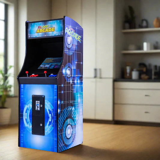 Full-sized upright arcade machine with 456 classic and golden age games.