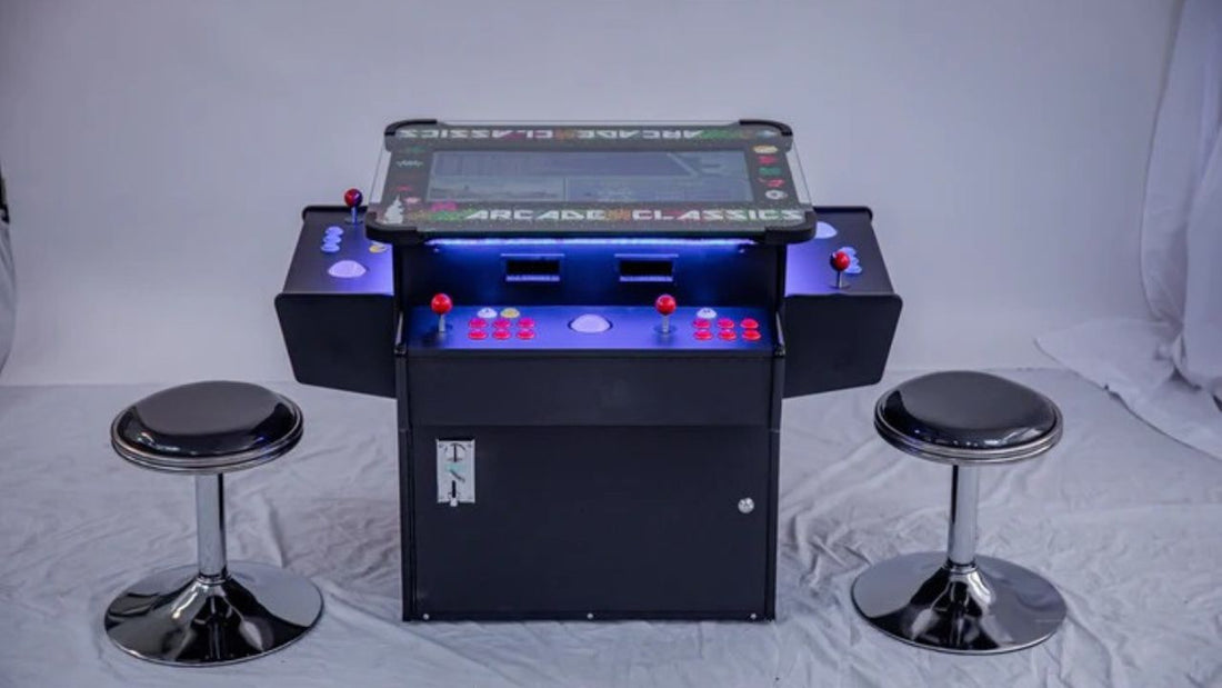 A cocktail table arcade from Game Room City. 