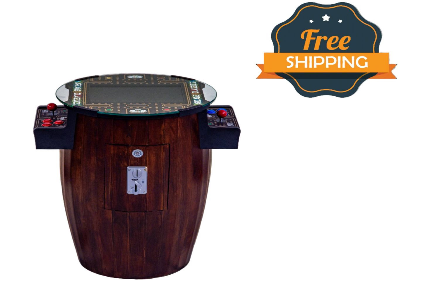 Barrel Arcade Game with 456 Classic & Golden Age Games