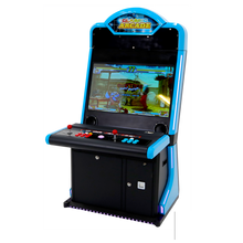 Load image into Gallery viewer, Blue and Metal &quot;Candy Cabinet&quot; Arcade Game With Trackball and 3,000 Games
