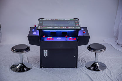 Full-sized, Three Sided, Cocktail Table Arcade Game With 3,016 Classic, Golden Age, Midway Games, and Trackball