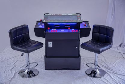 Full-sized, Three Sided, Cocktail Table Arcade Game With 3,016 Classic, Golden Age, Midway Games, and Trackball