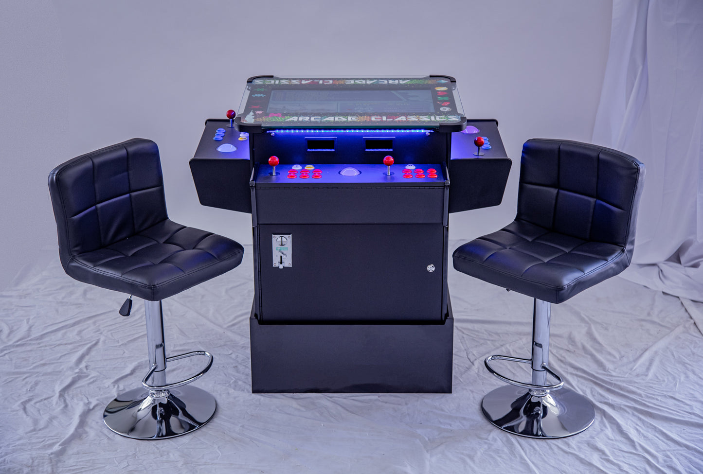 Full-sized, 3 Sided, Cocktail Table Arcade Game With 3,016 Classic, Golden Age, and Retro Games with Trackball