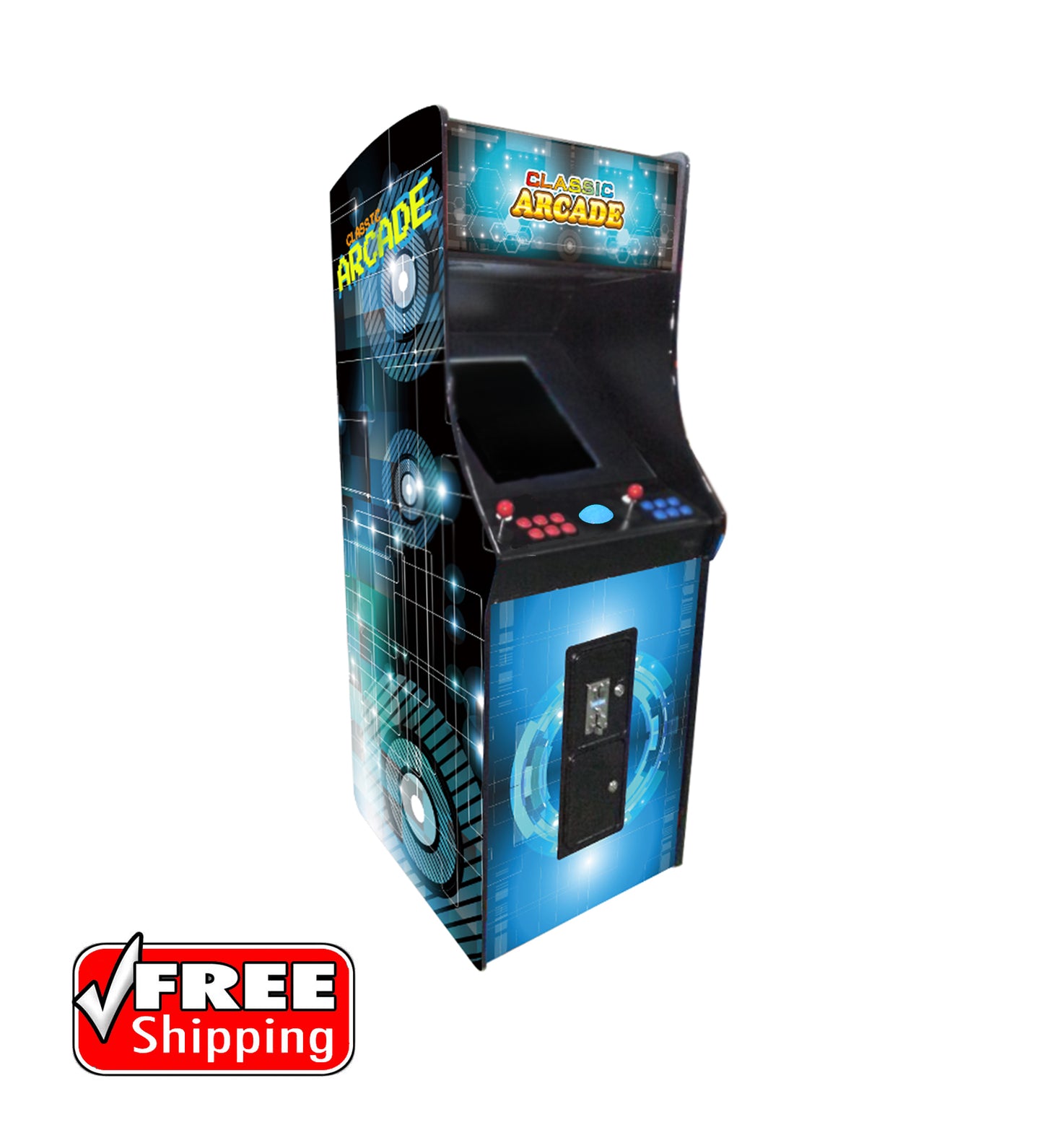 Full-Sized Upright Arcade Game with 456 Classic, Golden Age Games, and Trackball