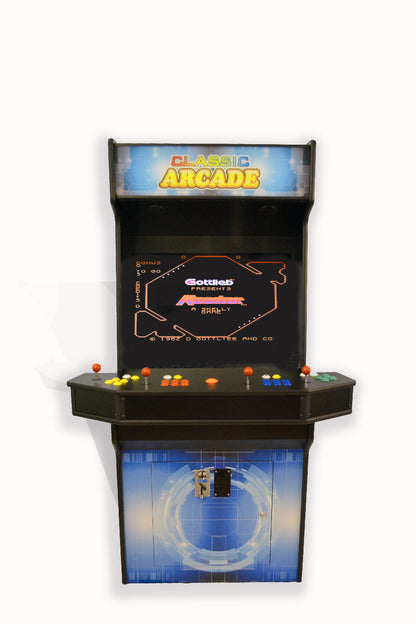 Full-Sized Four Player Upright Arcade Game With Trackball with 3,000 Games