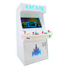 Load image into Gallery viewer, Full-sized four player upright arcade game with white gloss finish (7,000+ games)
